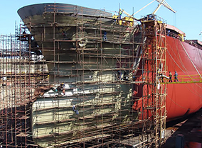 deepwater container ship construction